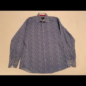 XMI Men’s Medium Floral Patterned Dress Shirt